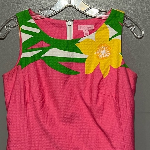 Lilly Pulitzer Dancing Daffodils Sheath Dress Elegant Vibrant Soft Feminine Chic - Picture 7 of 8